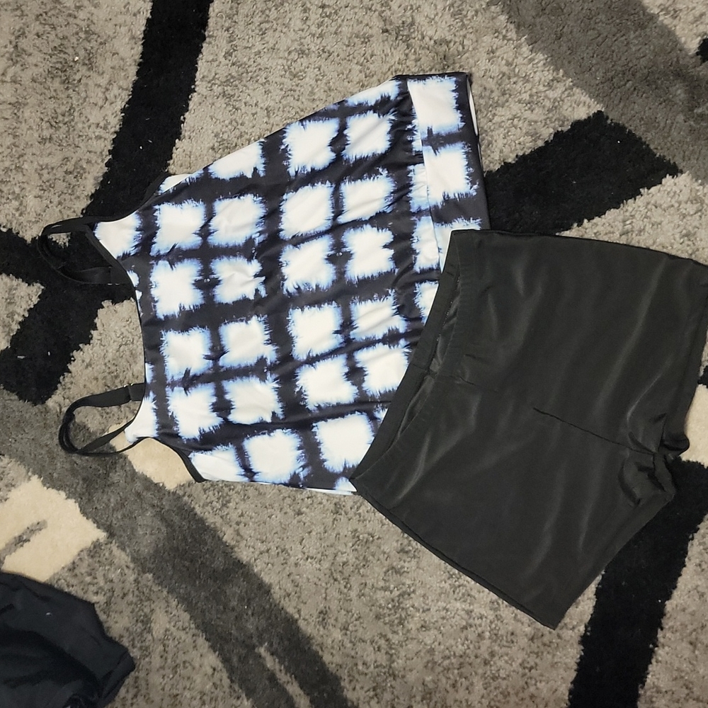 2 piece tankini with short style bottoms